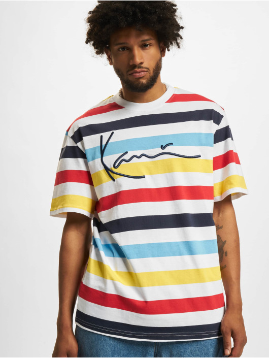 Karl Kani T-skjorter Signature Stripe mangefarget