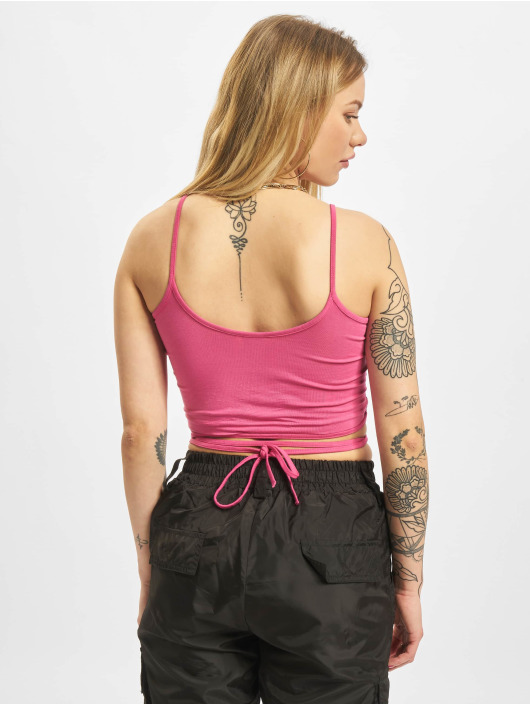 Karl Kani Top Small Signature Crop Laced Washed pink