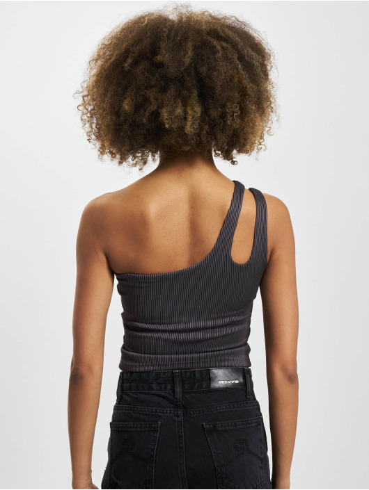Karl Kani Tops Small Signature One Shoulder nero