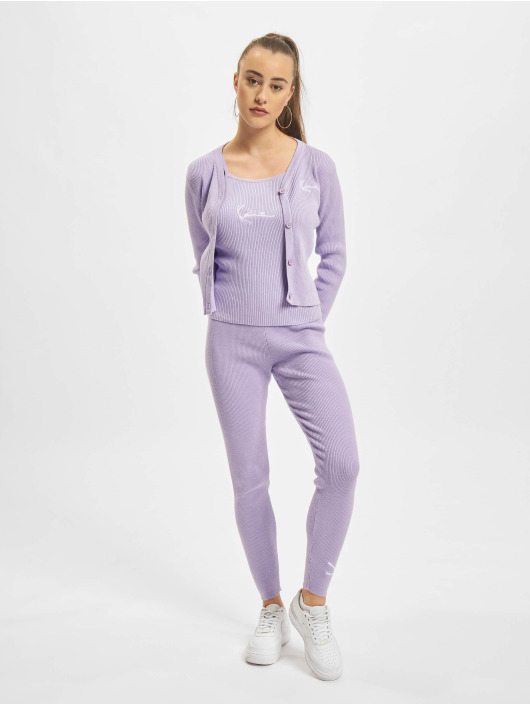 Karl Kani Topy/Tielka Small Signature Knit fialová