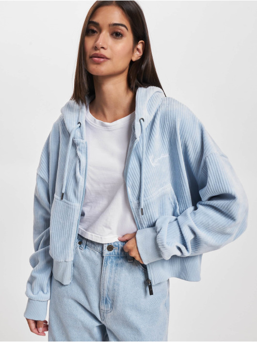 Karl Kani Vetoketjuhupparit Chest Signature Corduroy sininen