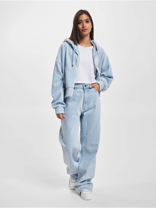 Karl Kani Vetoketjuhupparit Chest Signature Corduroy sininen
