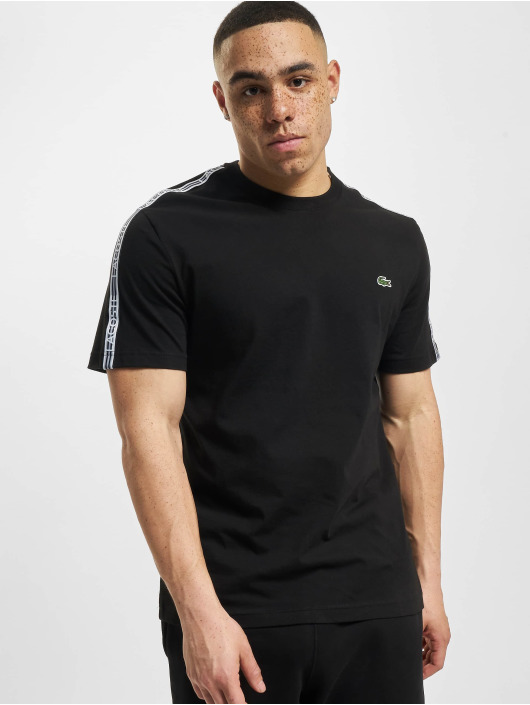 Lacoste Camiseta Logo Tape negro
