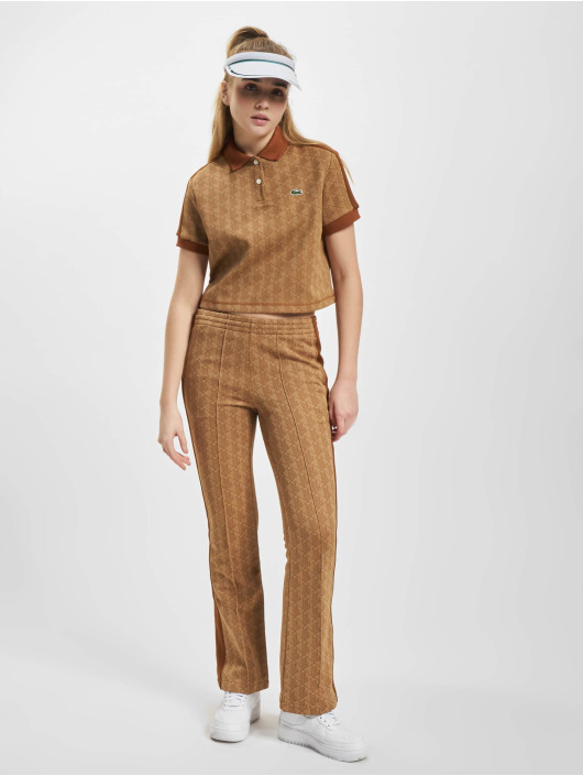 Lacoste Jogging kalhoty Monogramm hnědý