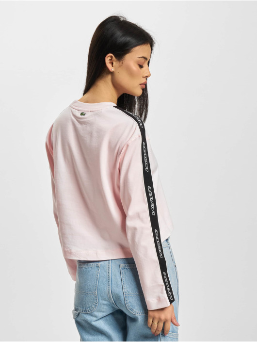 Lacoste Longsleeves Racing Stripes růžový