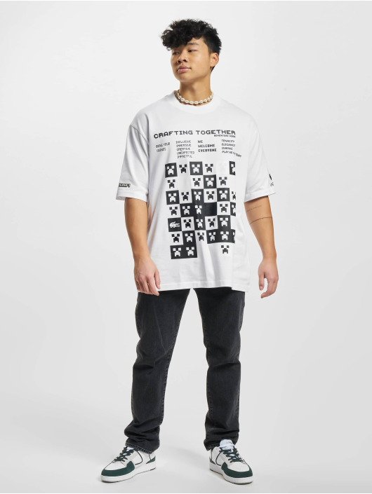 Lacoste t-shirt Minecraft wit
