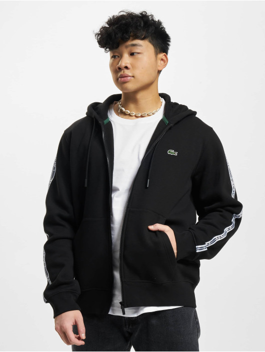 Lacoste Vetoketjuhupparit Logo Tape musta