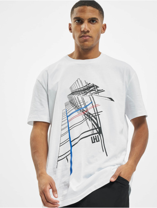 Les Hommes T-Shirt Graphic City white