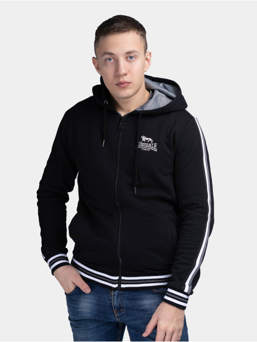 Lonsdale London Hoodies con zip Kernborough nero