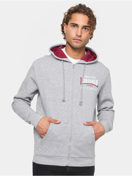 Lonsdale London Sudaderas con cremallera Lintmill gris