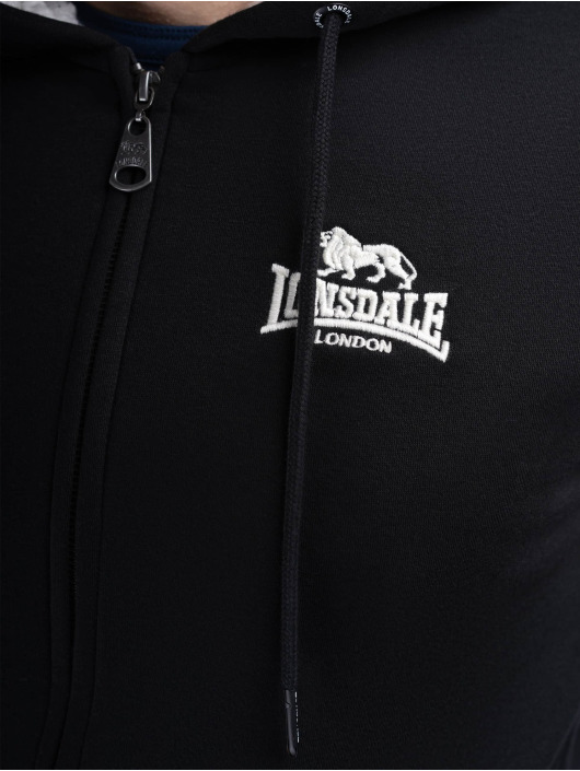 Lonsdale London Zip Hoodie Strete čern