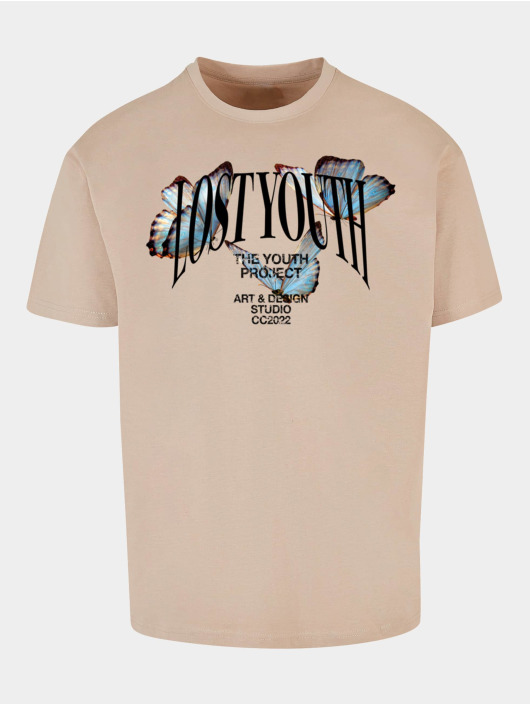 Lost Youth T-paidat Butterfly V.1 beige