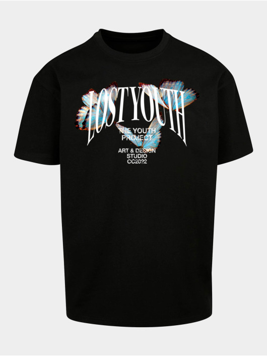 Lost Youth T-paidat Butterfly V.1 musta