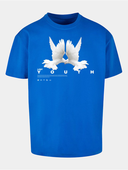 Lost Youth t-shirt "Dove" blauw
