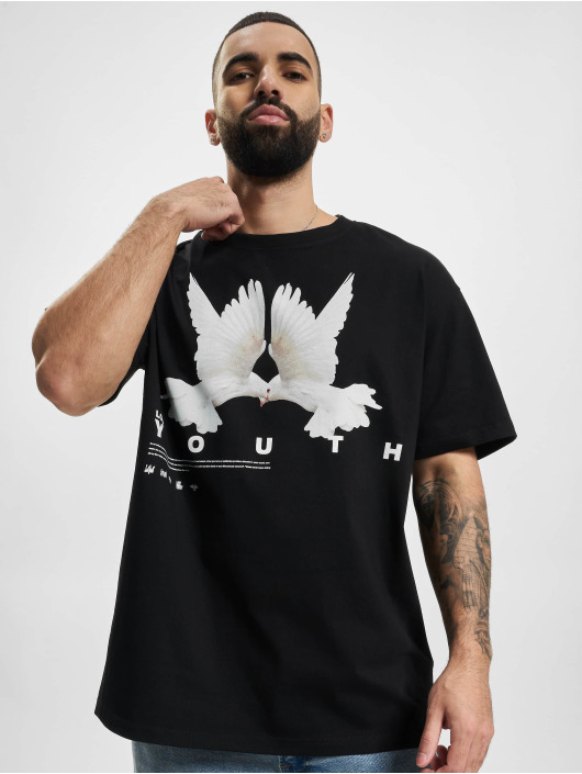 Lost Youth t-shirt "Dove" zwart
