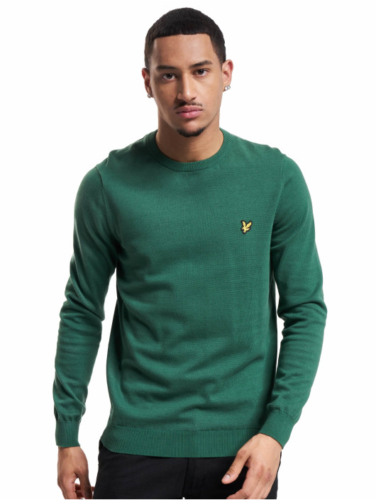 Lyle & Scott Herren Pullover Cotton Crew Neck in grün