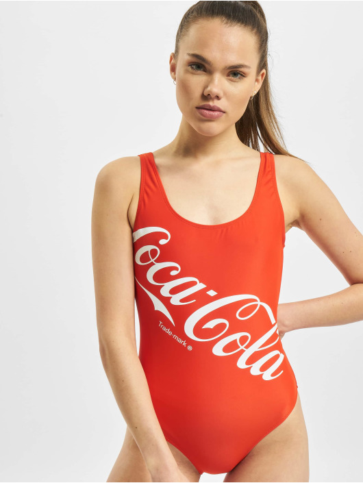 Merchcode Badeanzug Ladies Coca Cola Logo rot