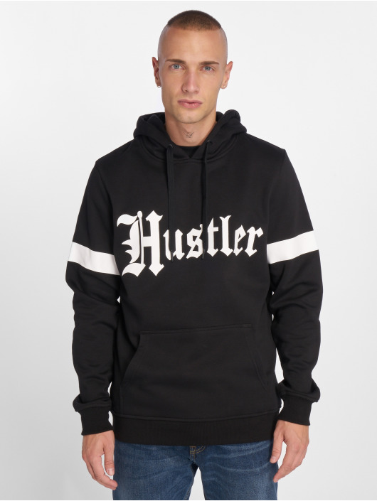 Merchcode Bluzy z kapturem Hustler Stripe czarny