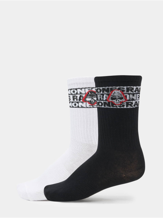 Merchcode Herren Socken Ramones Skull 2-Pack in schwarz