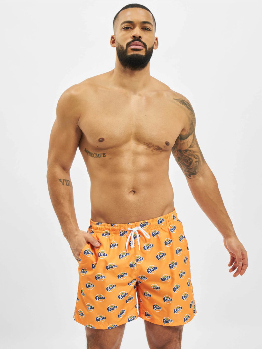 Merchcode Swim shorts Fanta Logo All Over Print orange