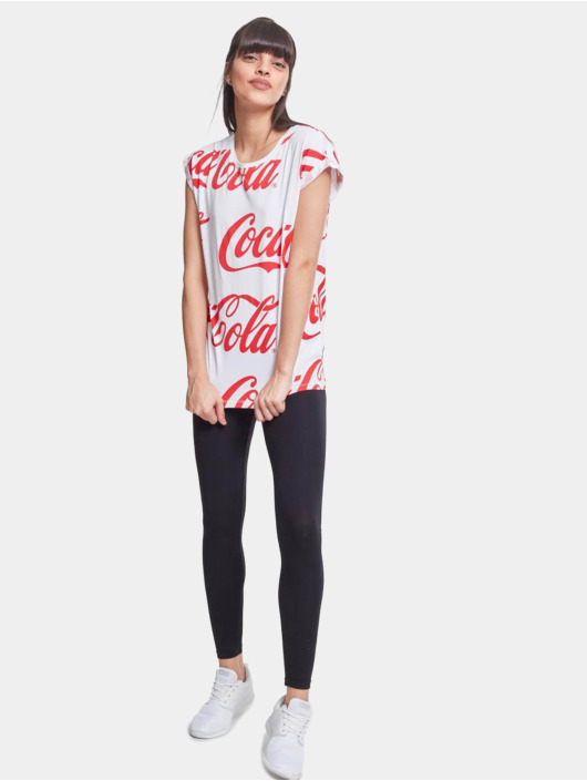 Merchcode T-paidat Ladies Coca Cola Aop valkoinen
