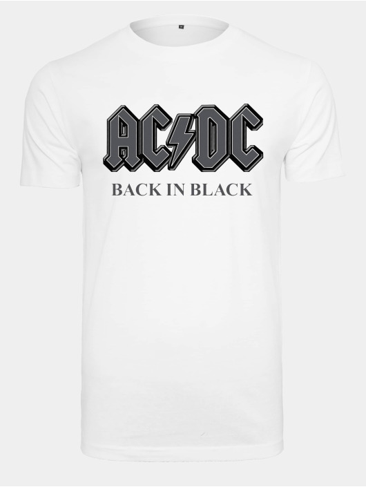Merchcode T-paidat Acdc Back In Black valkoinen