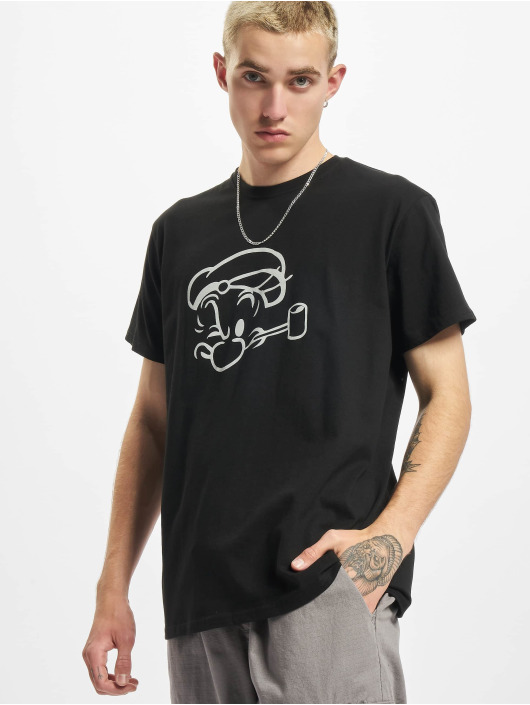 Merchcode T-Shirt Popeye Face Sketch black