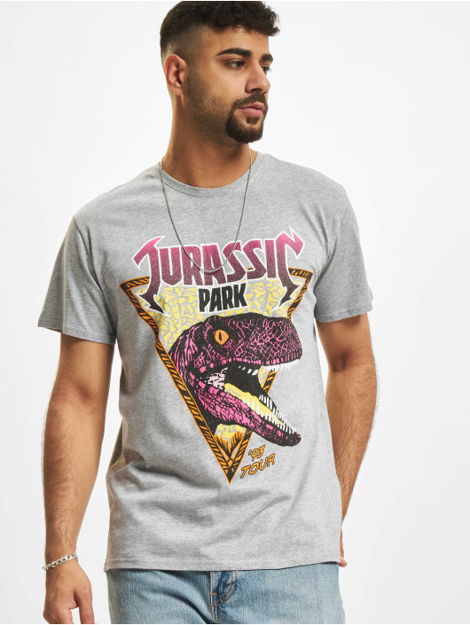 Merchcode T-Shirt Jurassic Park Pink Rock grey