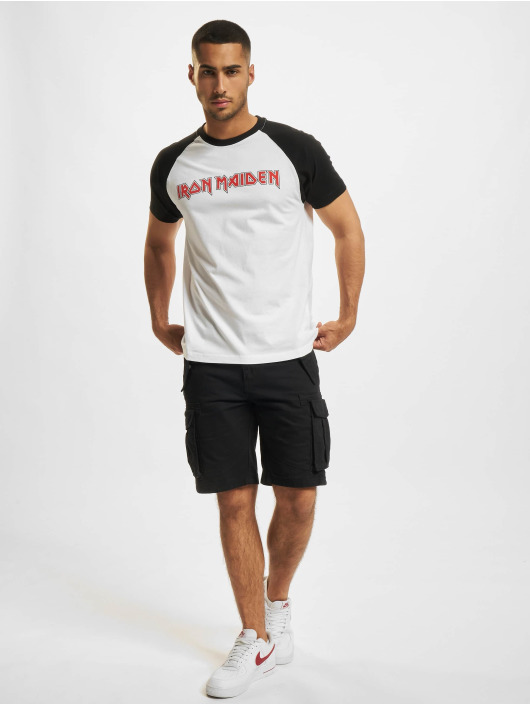 Merchcode T-Shirt Iron Maiden Logo Baseball noir