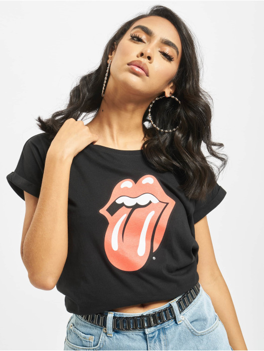 Merchcode T-Shirt Rolling Stones Tongue schwarz