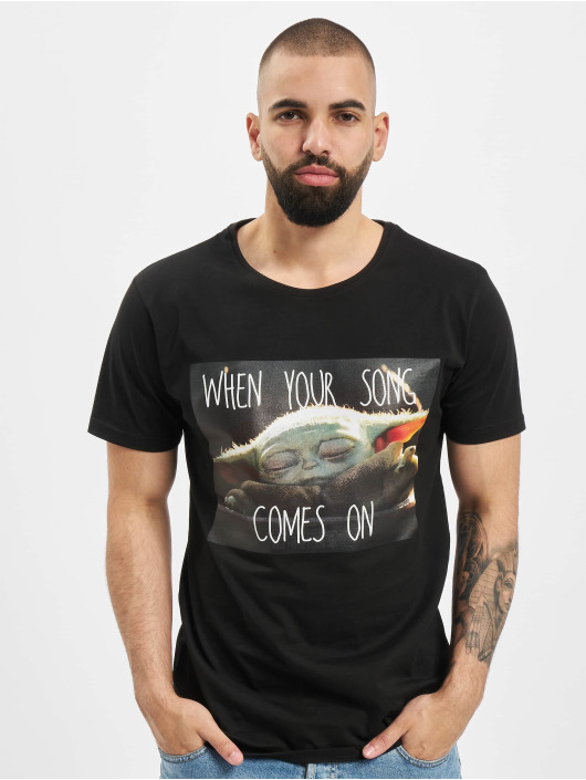Merchcode T-Shirt Baby Yoda Song schwarz