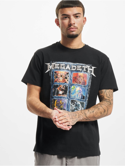 Merchcode T-Shirt Megadeth Heads Grid schwarz