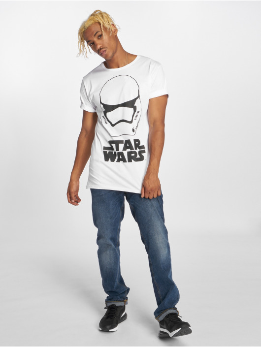 Merchcode T-Shirt Star Wars Helmet weiß