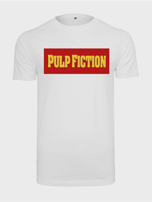 Merchcode Herren T-Shirt Pulp Fiction Logo in weiß