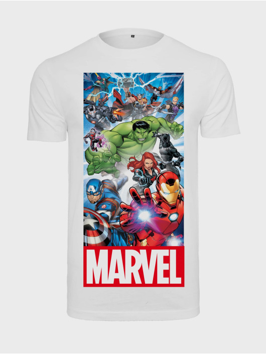 Merchcode Herren T-Shirt Avengers Allstars Team in weiß