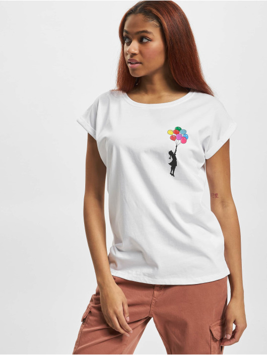 Merchcode T-Shirt Ladies Girl Floating Away white