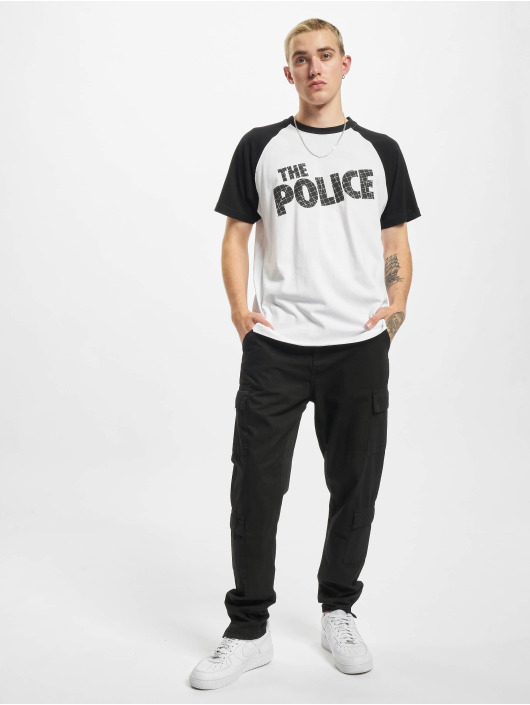 Merchcode t-shirt The Police Logo Raglan wit