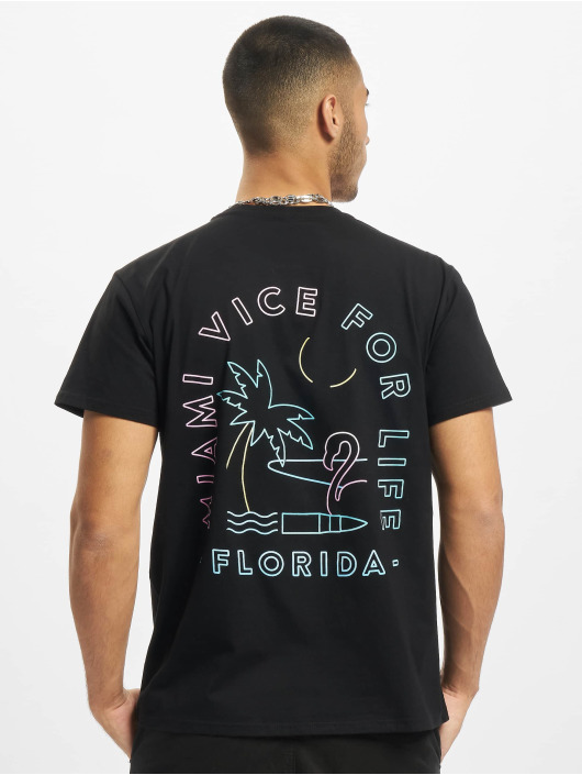 Merchcode t-shirt Miami Vice Florida zwart