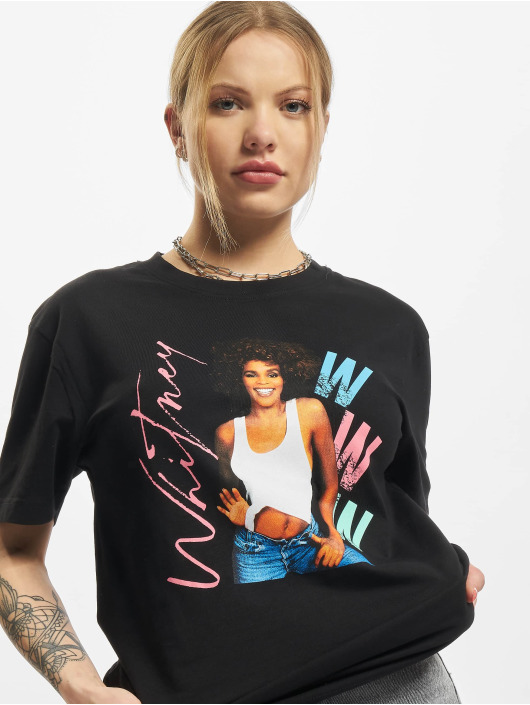 Merchcode t-shirt Ladies Whitney Houston zwart