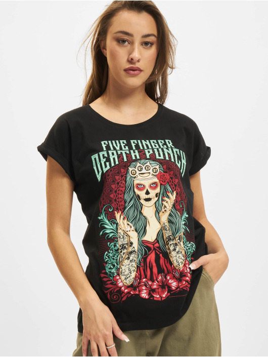 Merchcode t-shirt Ladies Five Finger Deathpunch Lady Muerta zwart