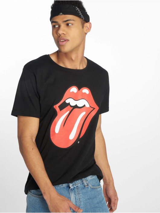 Merchcode T-Shirty Rolling Stones Tongue czarny