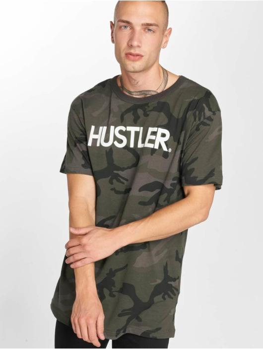Merchcode T-Shirty Hustler Logo Camo moro