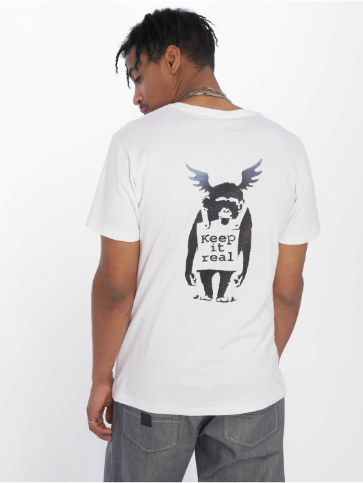 Merchcode T-skjorter Banksy Keep It Real hvit