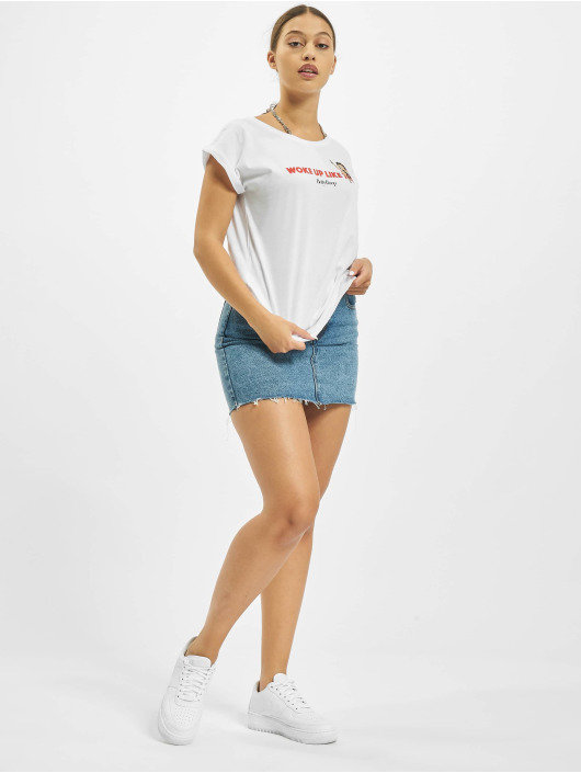 Merchcode T-skjorter Betty Boop Woke Up hvit