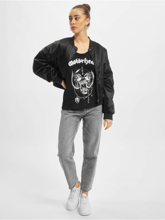 Merchcode T-skjorter Ladies Motörhead Logo Cutted Back svart