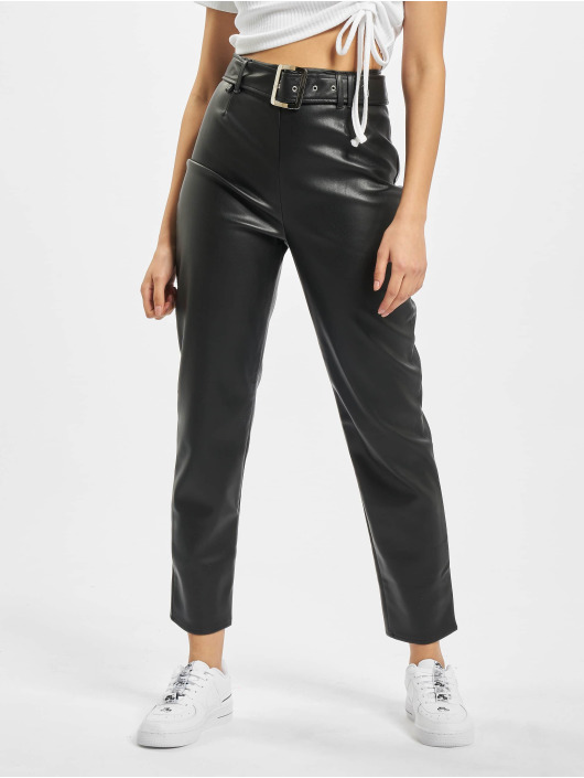 Missguided Chinos Premium Faux Leather Buckle Cigarette sort