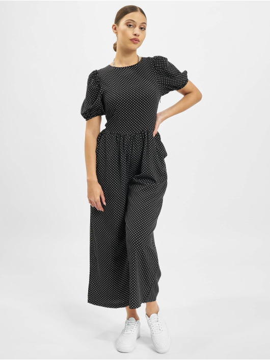 Missguided Combinaison & Combishort Polka Lace Up Puff Culotte noir
