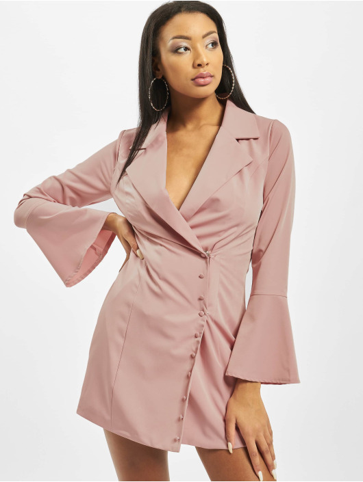 Missguided Kleid Asym Button Side Blazer rosa