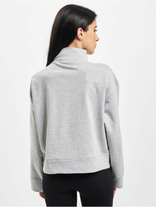 Missguided Maglia High Neck Tie Detail Long Sleeve grigio