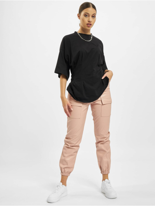Missguided Pantalon chino Pocket Detail Pu Utility rose